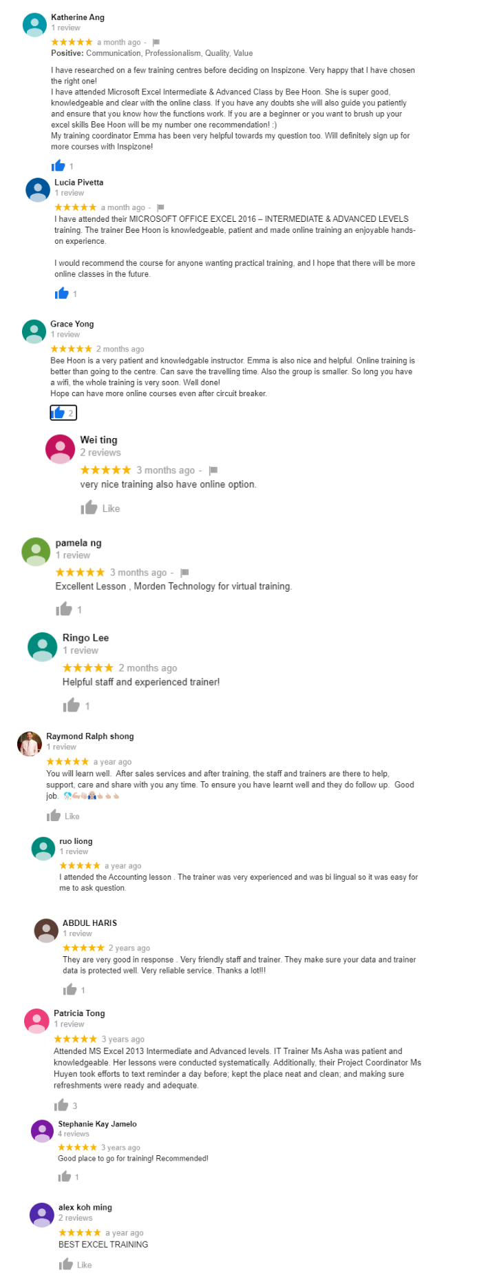 Microsoft Excel Course Review 1